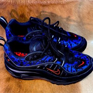 Nike Women’s Air Max 98 PRM Sneakers Black Leopard BV1978-001 Size 8 US/39 EUR